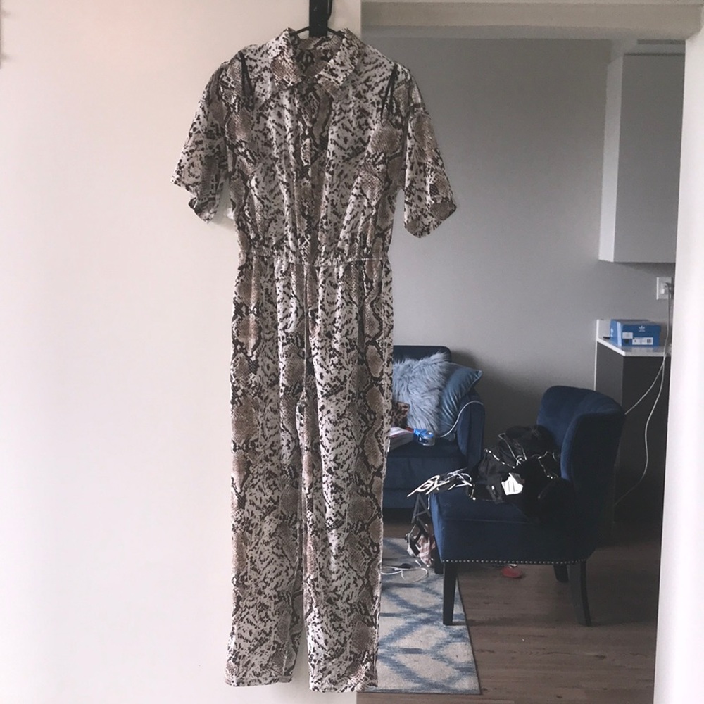 Snake print jumpsuit